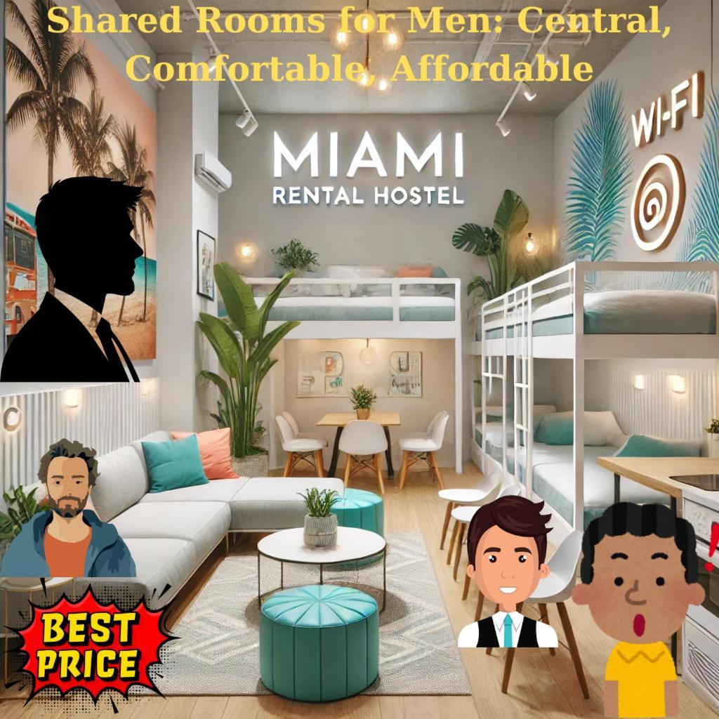 103 Miami Shared Rooms For Men Central Comfortable, Affordable Exterior foto